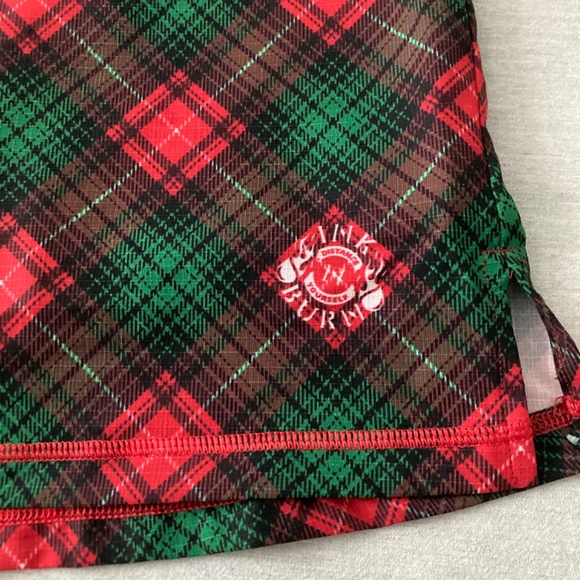 INKnBURN INB Classic Winter plaid design Running Skirt Skort w/shorts sz 10 - Picture 2 of 8